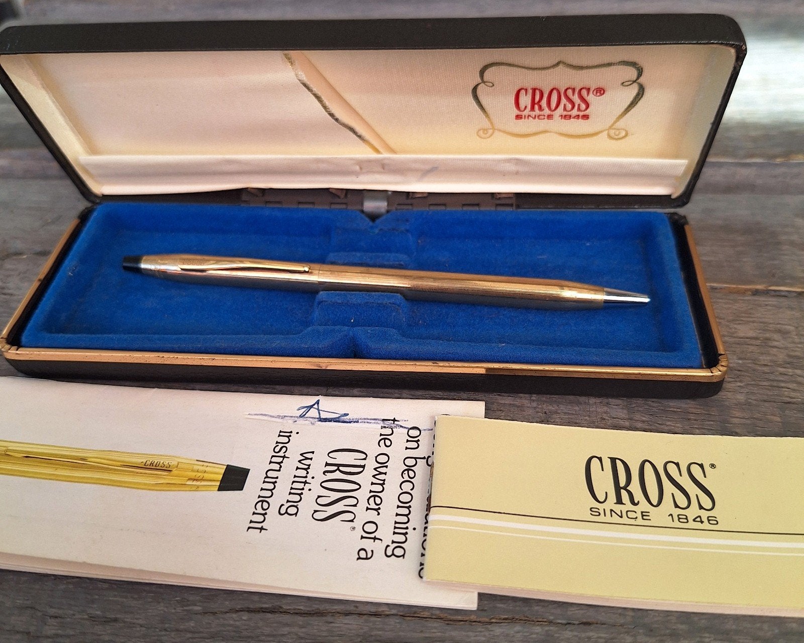 Vintage Cross Classic Century balpen 1/20 10K goud, Verzamelen, Pennenverzamelingen, Gebruikt, Balpen, Met doosje, Ophalen