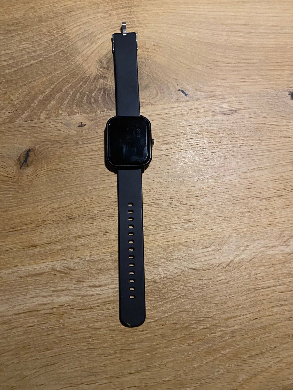 Zwarte Smartwatch met Hartslagmeter en Stappenteller, Ophalen, Hartslag, Gebruikt, Zwart
