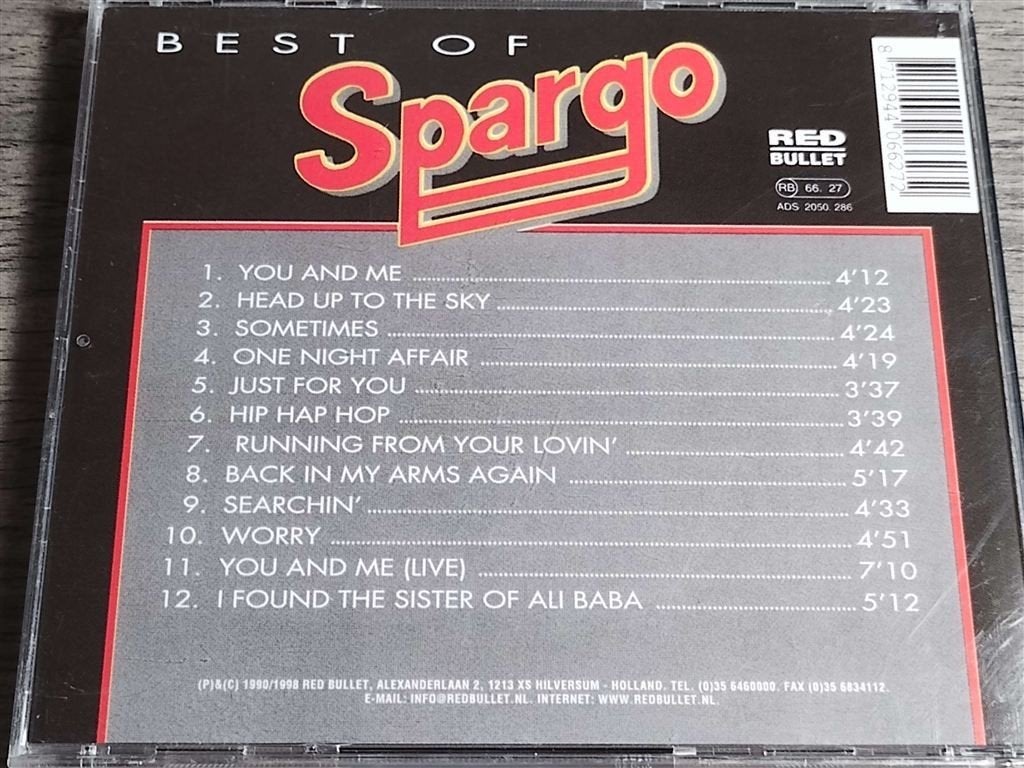 Spargo ‎– Best Of Spargo, Ophalen of Verzenden, Zo goed als nieuw, Pop