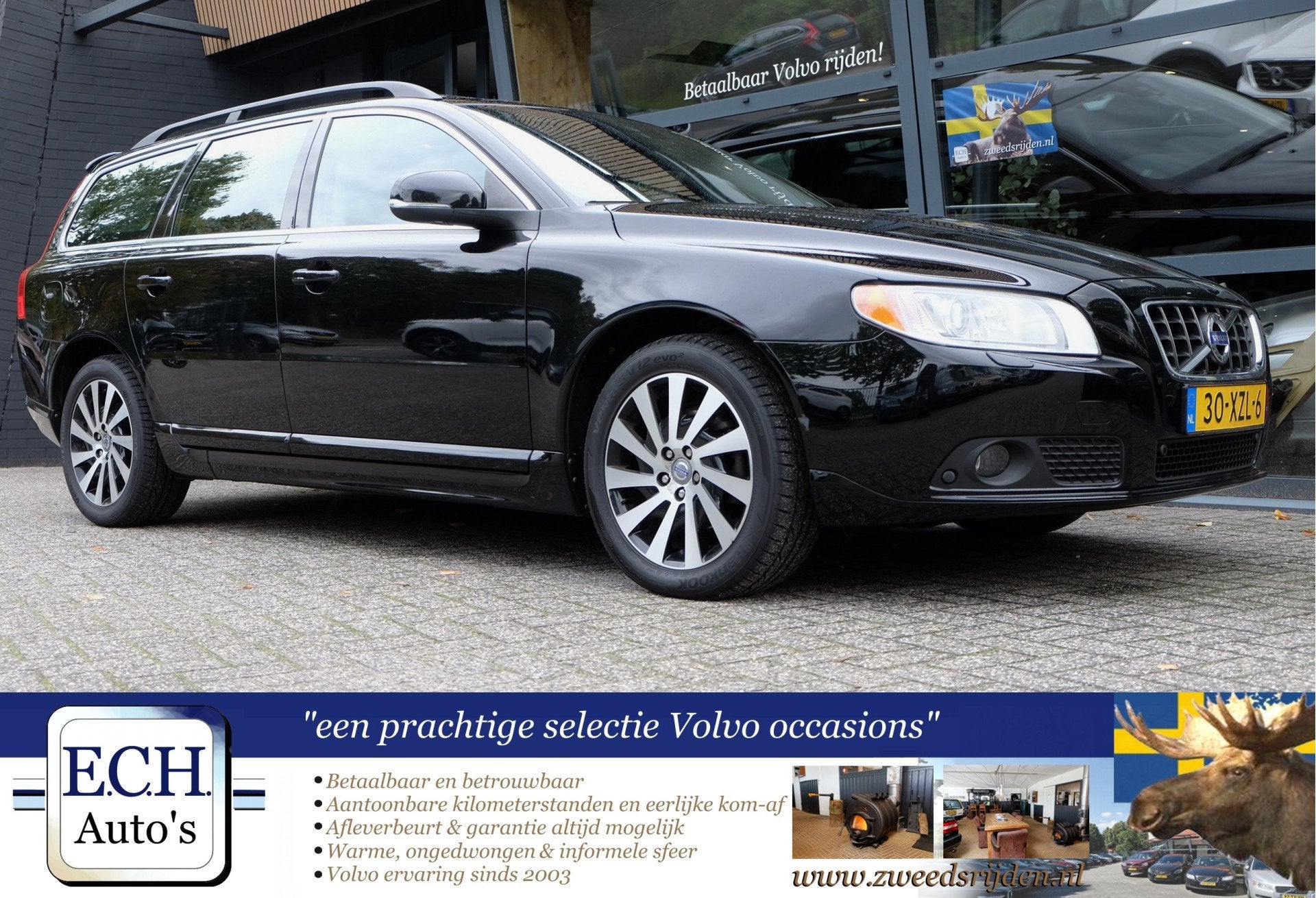 Volvo V70 T4 180 pk Limited Edition, Leer, Schuifdak, Blueto, Voorwielaandrijving, Euro 5, 15 km/l, 4 cilinders