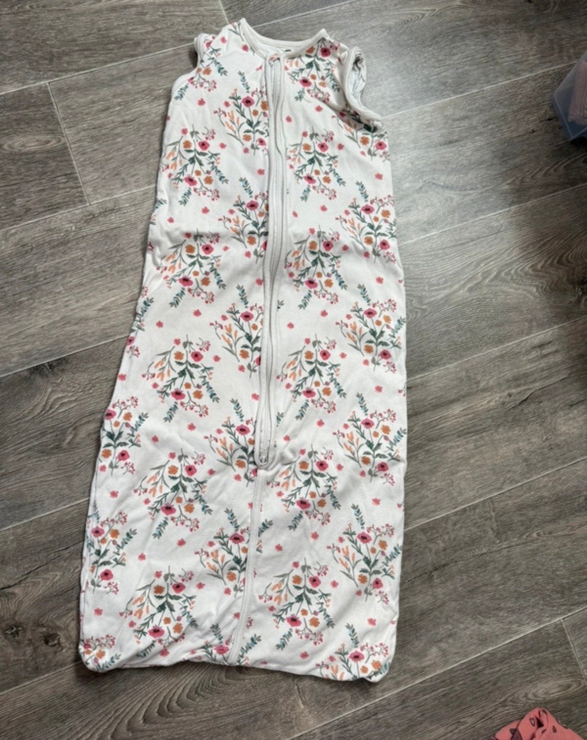 Hema slaapzak met bloemenprint, maat 86/104, Wasbaar, Gebruikt, Hema, Meerkleurig