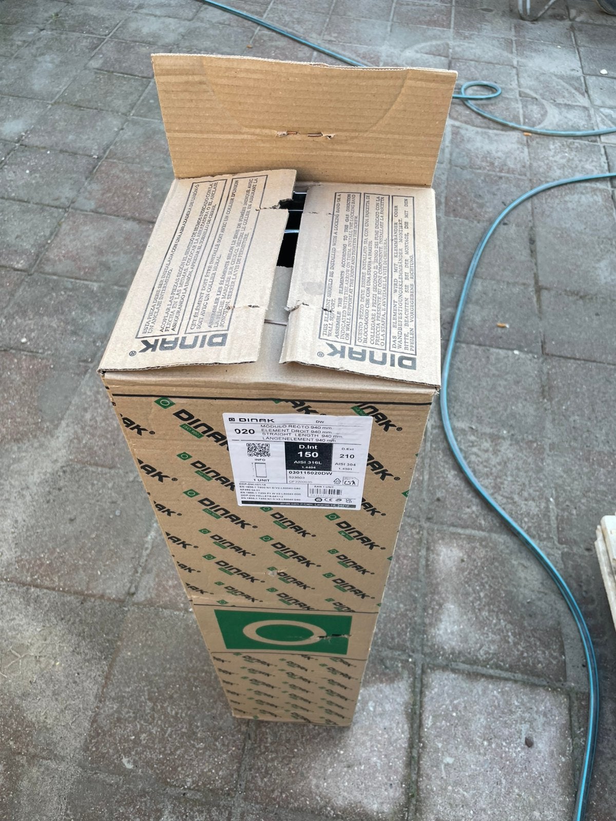Dubbelwandige kachelpijp zie fotos, Ophalen, Inbouw, Hout, Nieuw