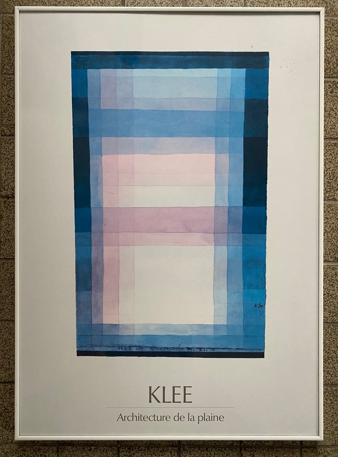Paul Klee art-print Architecture van de vlakte 70 x 50, Minder dan 50 cm, Gebruikt, Onbekend, Ophalen of Verzenden