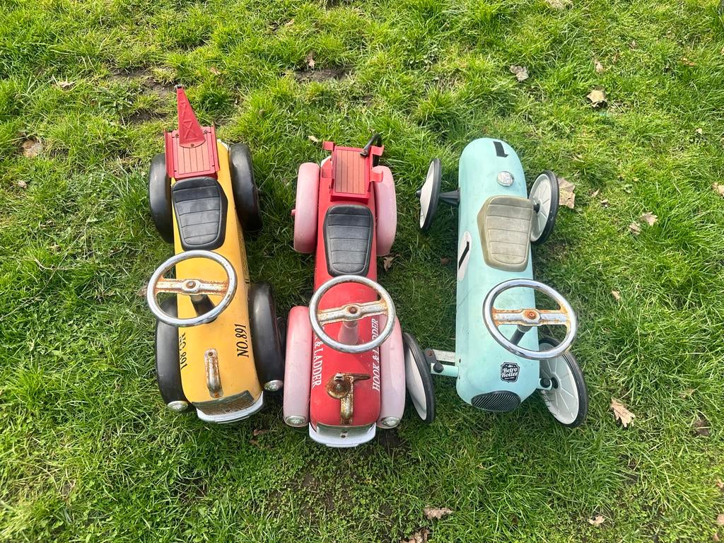 Set van 3 Antieke Loopauto's - Vintage Speelgoed, Ophalen, Gebruikt