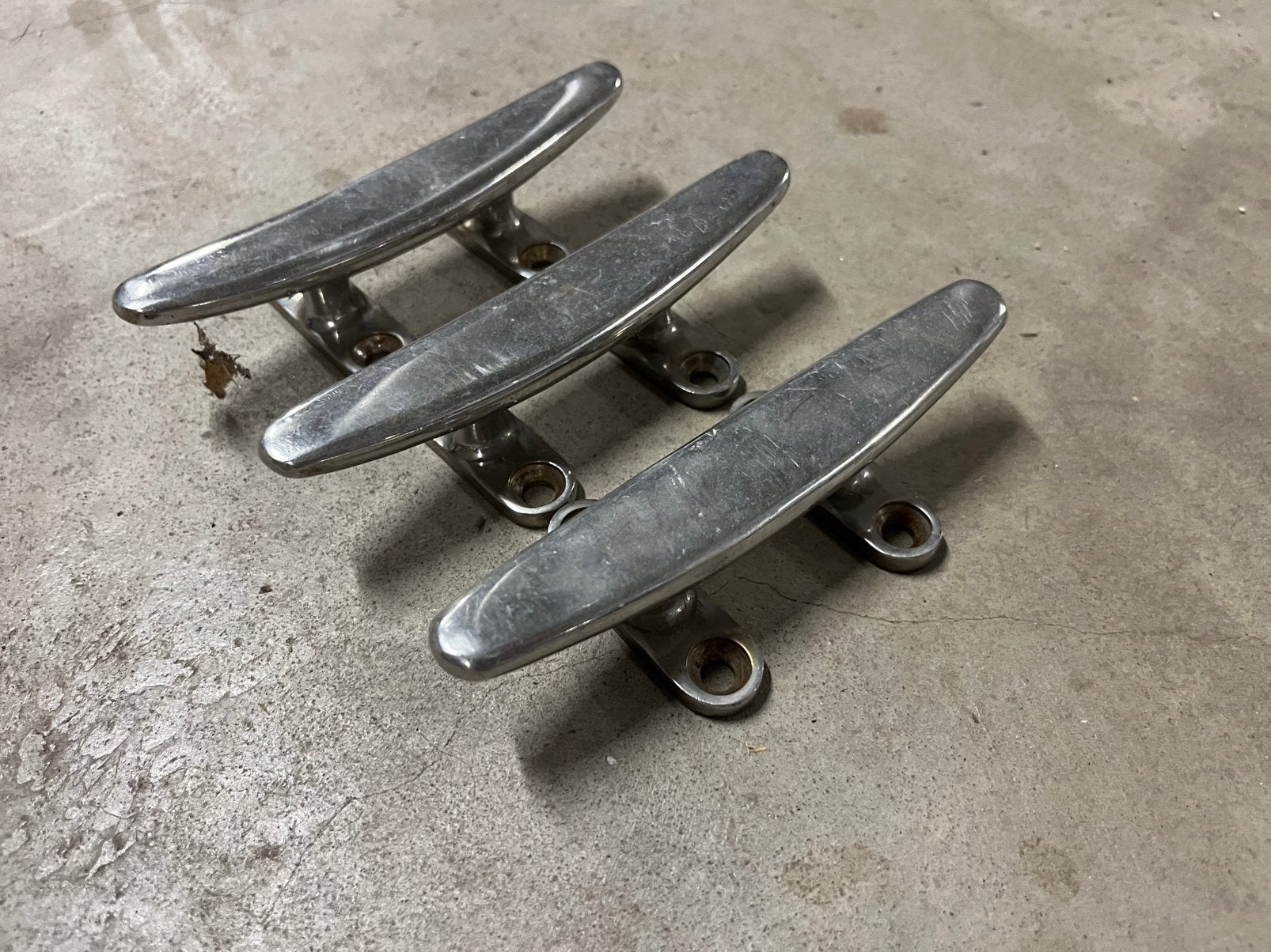 Set van drie RVS kikkers, Watersport en Boten, Ophalen of Verzenden, Gebruikt, Lijn of Blok