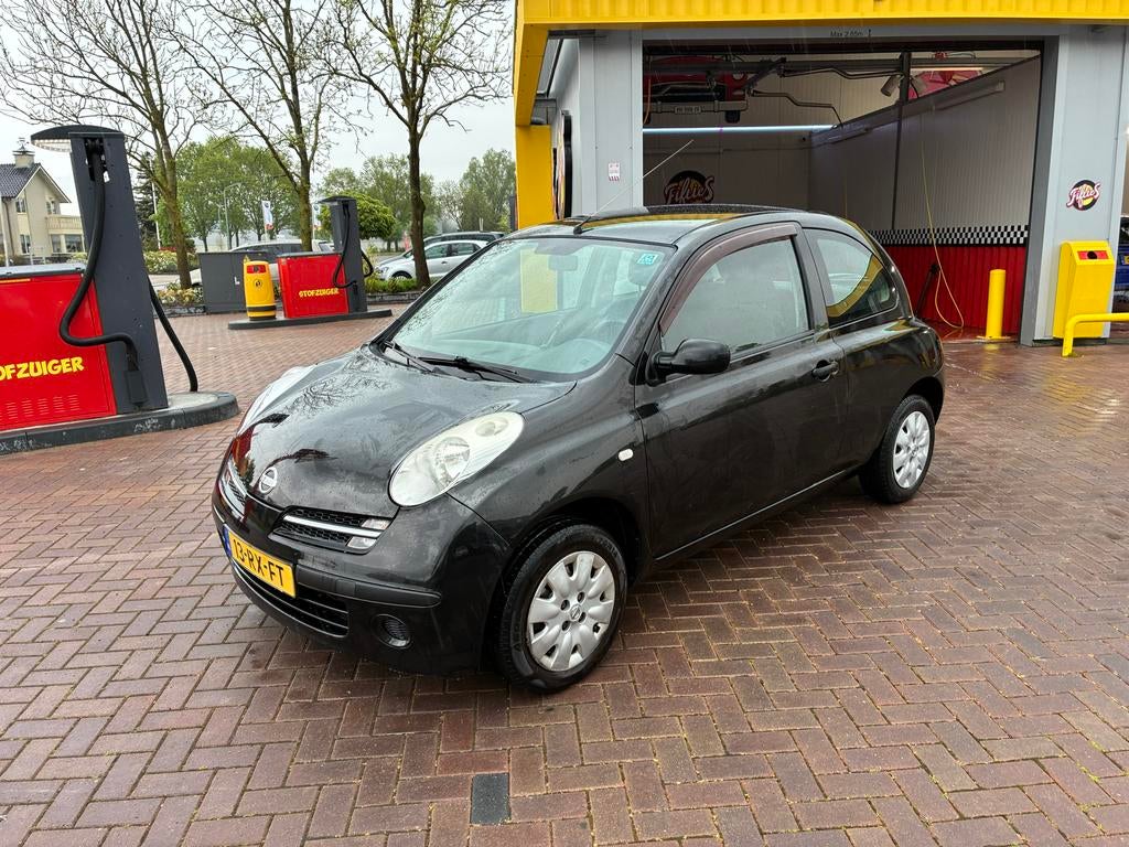 Nissan Micra 1.2 48KW 3DR 2005 Zwart, Auto's, 4 cilinders, Zwart, Origineel Nederlands, Micra