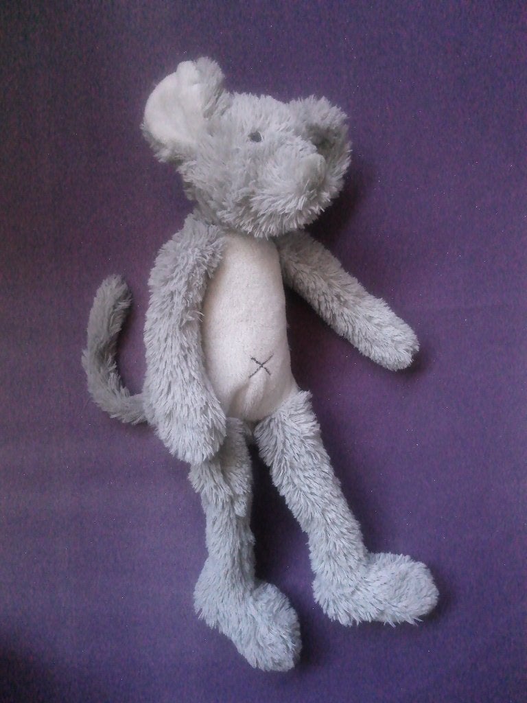 HAPPY HORSE Knuffel MUIS MINDY. 38 CM. GRIJS  **Nieuw**, Muis, Happy Horse, Grijs, Nieuw