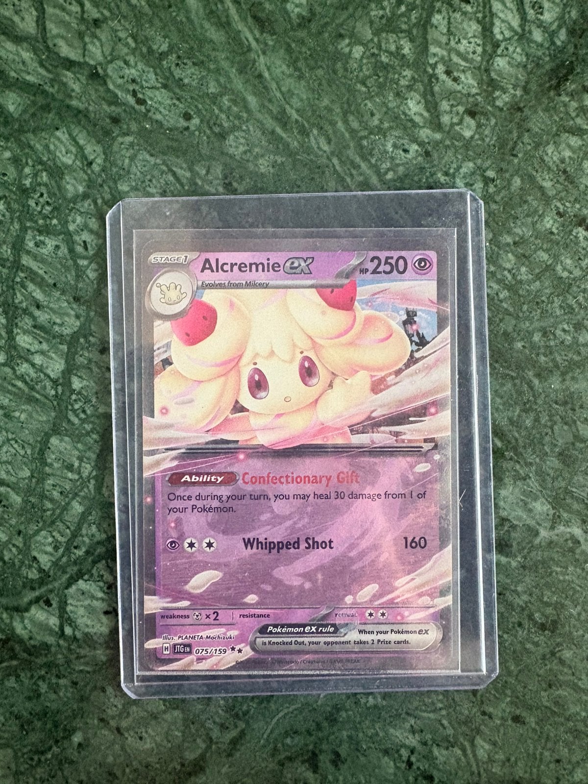 Alcreamie EX pokemon card, Ophalen of Verzenden, Zo goed als nieuw