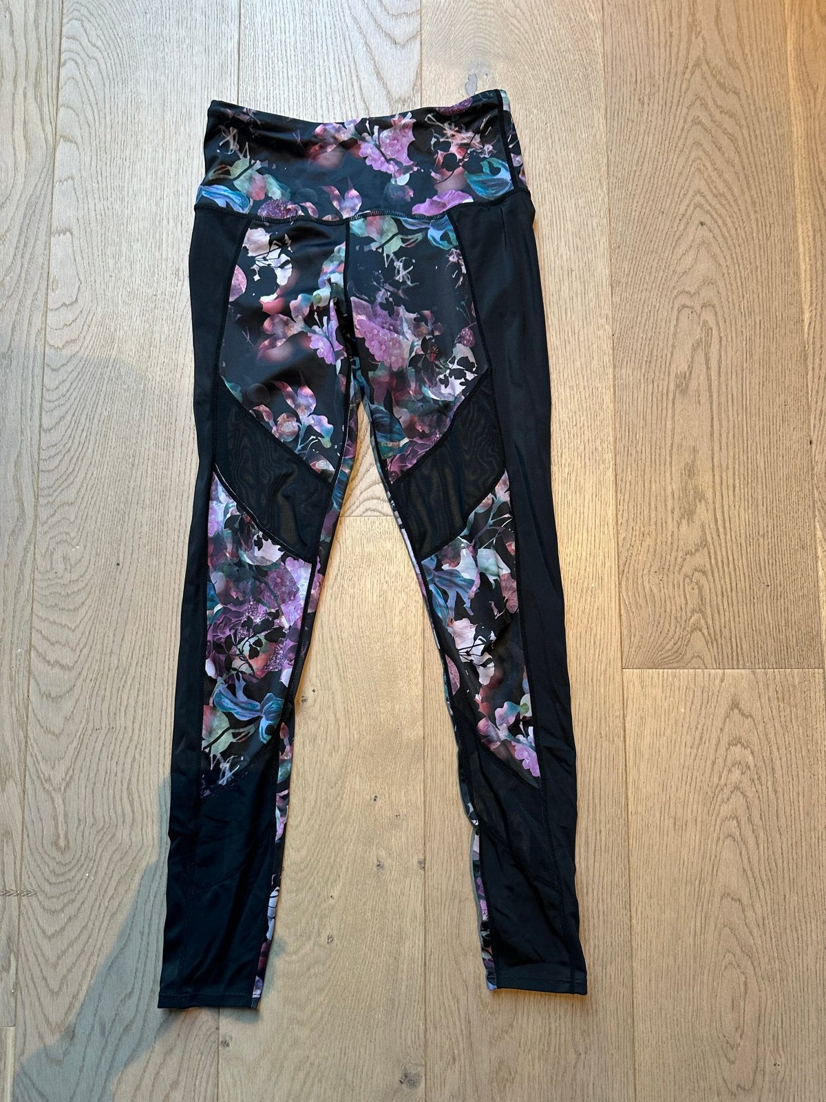 HKMX Legging met bloemenprint en mesh - Maat XS, Ophalen of Verzenden, Overige maten, Meerkleurig, Legging