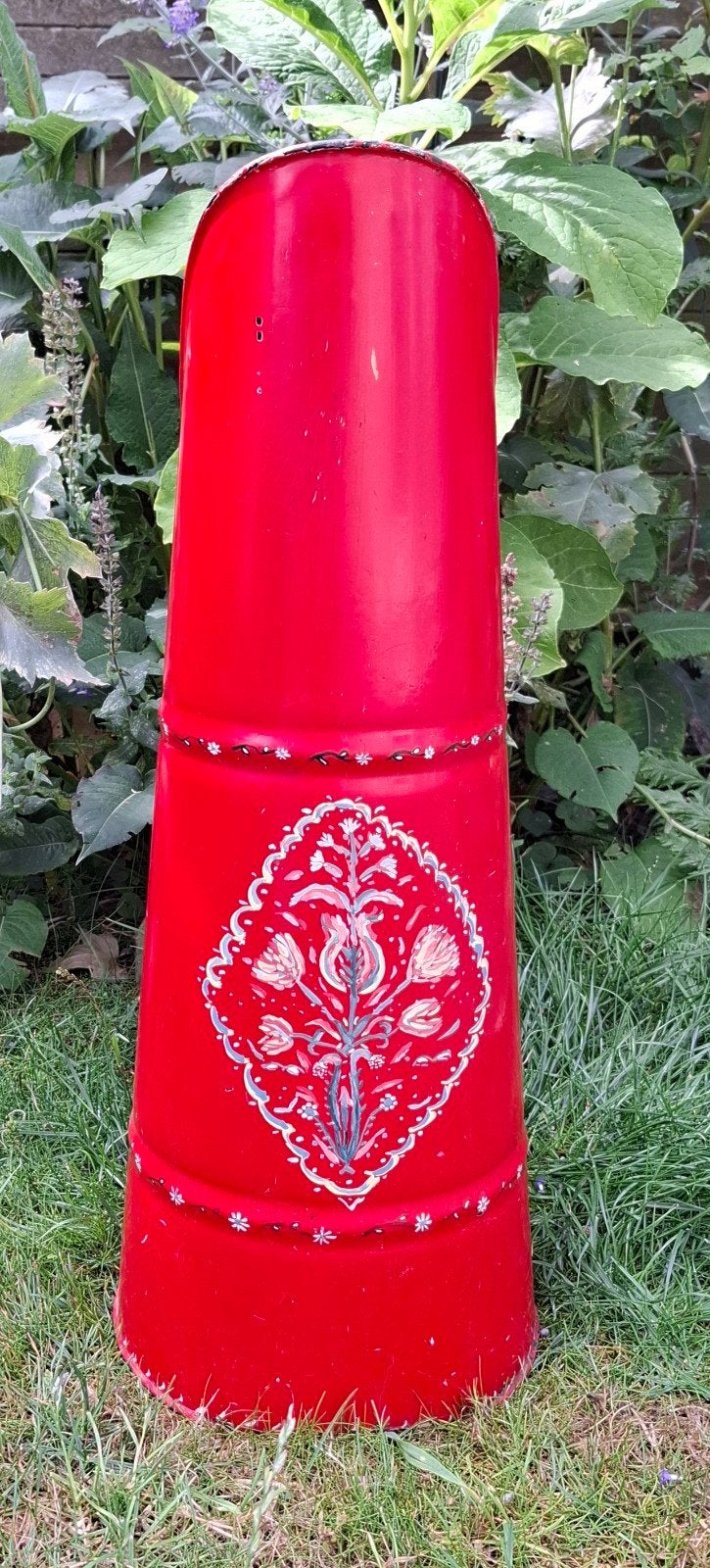 Vintage emaille rode kolenkit, Ophalen
