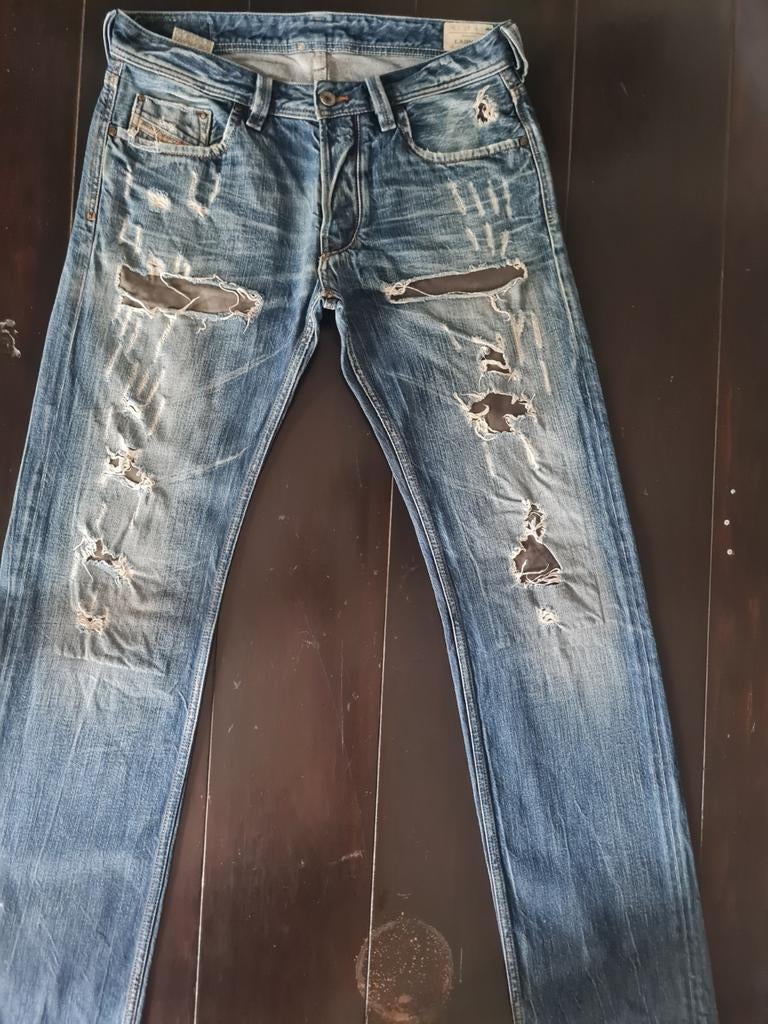 CLASSIC VINTAGE DIESEL LARKEE STRAIGHT SUPERDESTROY 32/34!!!, Diesel, Blauw, W32 (confectie 46) of kleiner, Ophalen of Verzenden