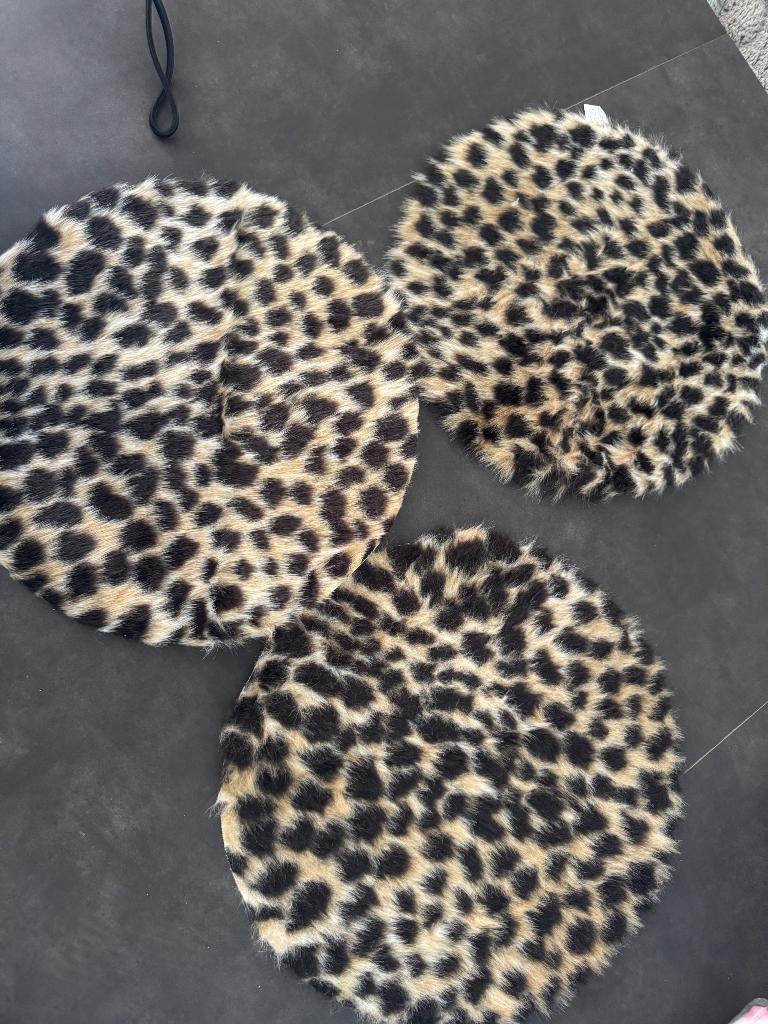 Kleedjes rond dierenprint, Ophalen, Minder dan 50 cm, Grijs, Rond
