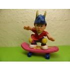 Comic figuur: jongen op skateboard, Ophalen of Verzenden, Gebruikt