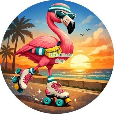 L2499 ouwel flamingo 20x4,7cm eetbare cupcake rondjes, Ophalen of Verzenden, Nieuw, Cupcakes, Versiering