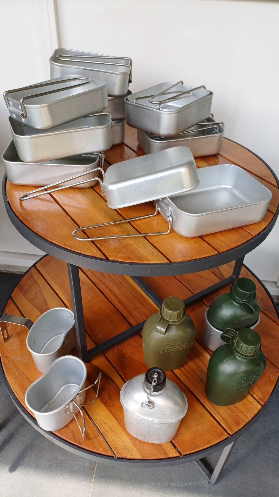 VINTAGE aluminium leger gamellen/drinkbussen🏕, Ophalen of Verzenden, Gebruikt