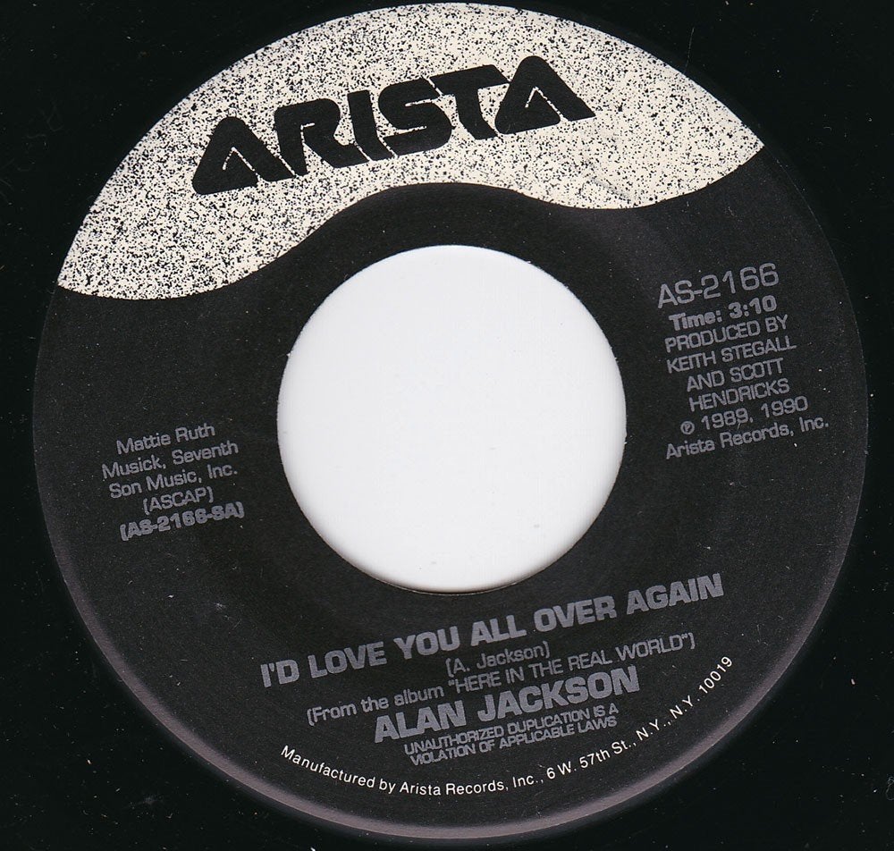 Alan Jackson - I' D Loved You All Over Again 7", Ophalen of Verzenden, Zo goed als nieuw, 7 inch, Pop