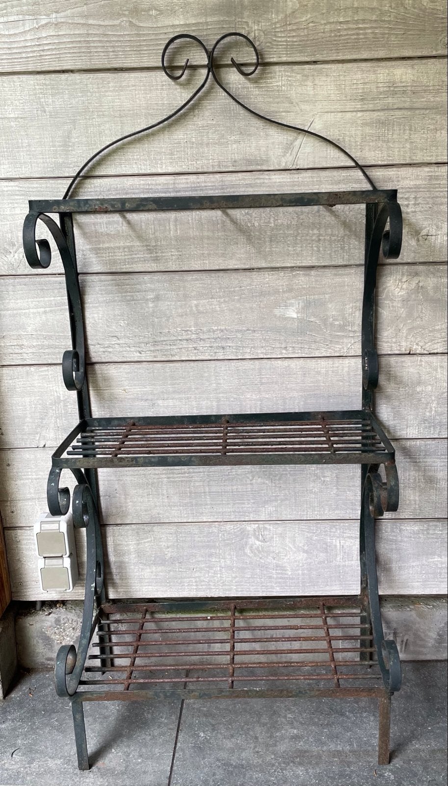 Metalen plantenrek met 3 etages - Vintage look, Gebruikt, Ophalen of Verzenden, Metaal, 60 cm of meer