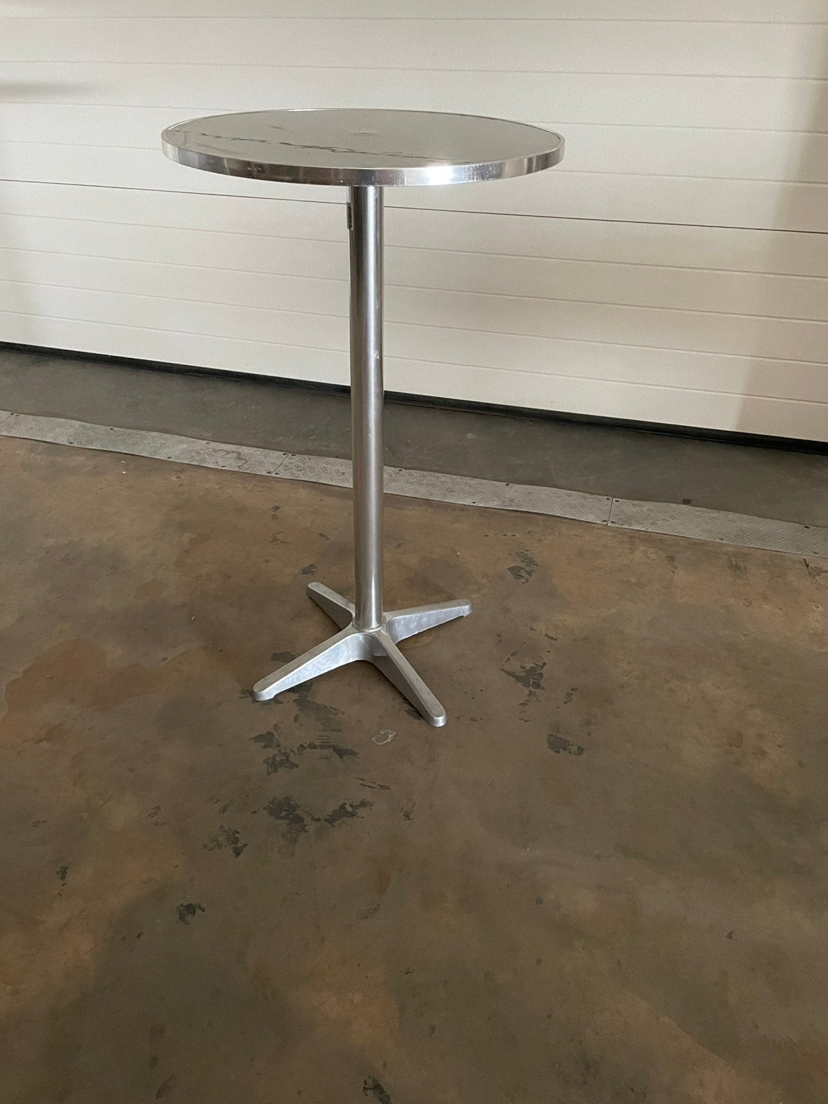 Statafel met aluminium blad, Ophalen of Verzenden, Gebruikt