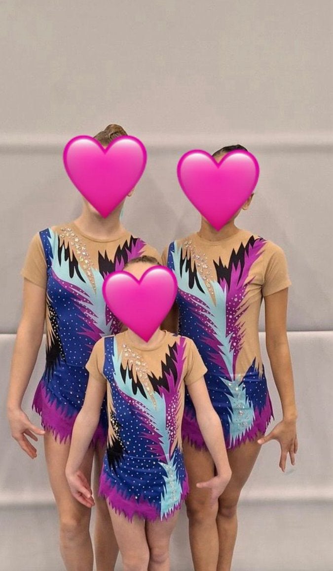 Acropakjes trio, Kindermaat 122 t/m 140, Ophalen of Verzenden, Zo goed als nieuw, Turnpak(je)