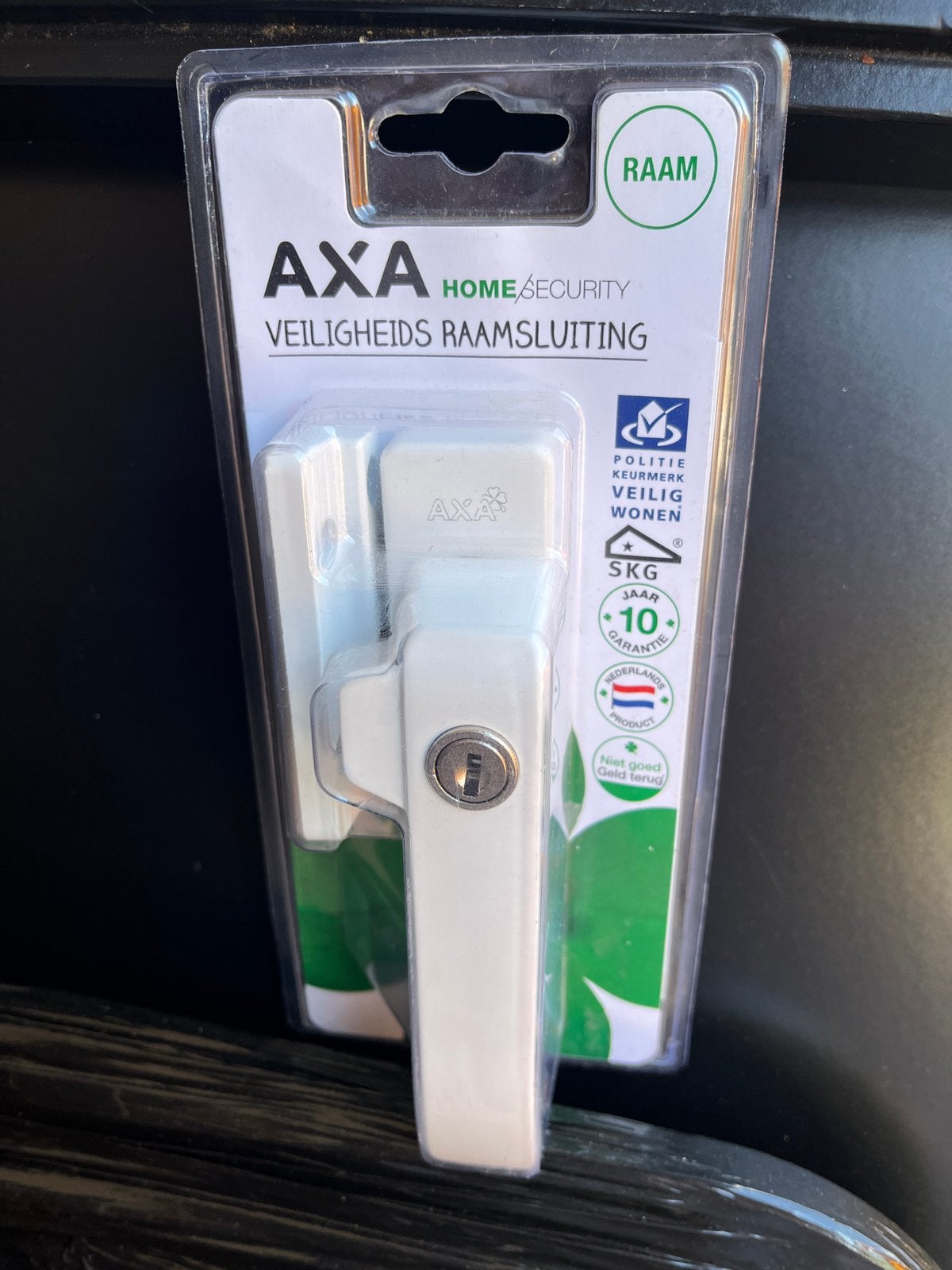 Wit Axa Raamboompje met slotje (nieuw), Ophalen of Verzenden, Nieuw, Rvs, Slot