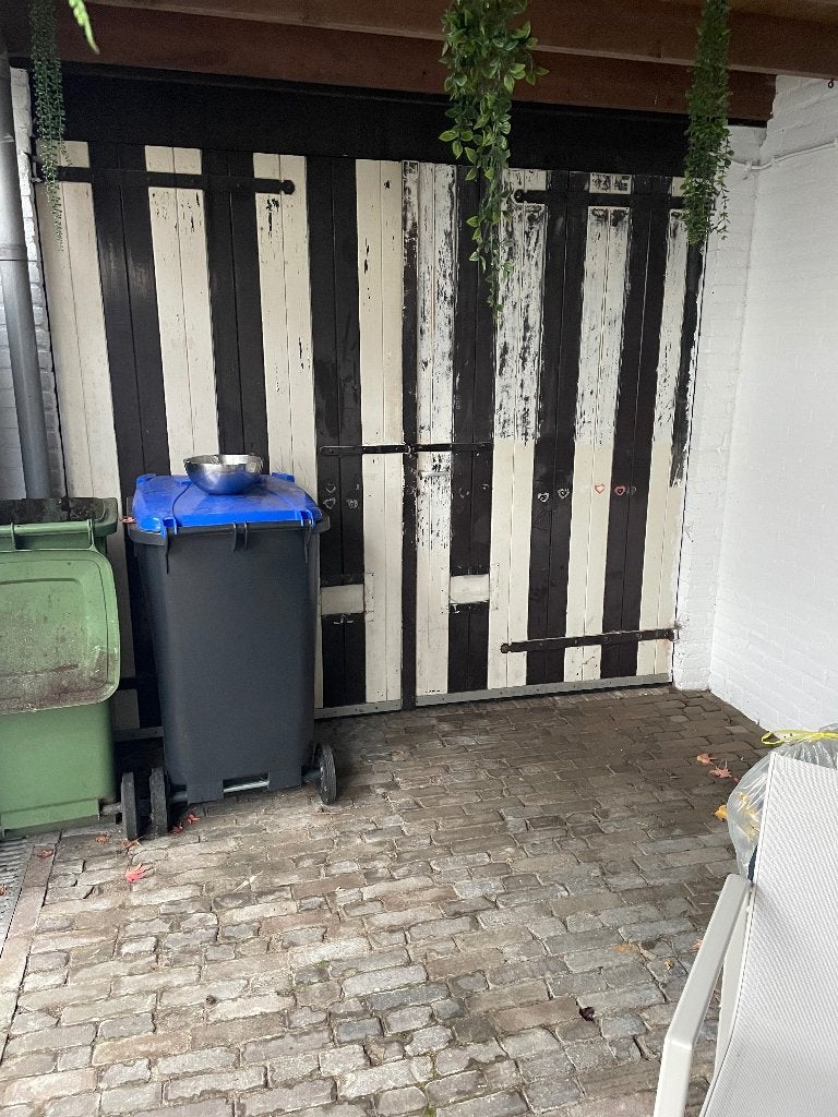 Gratis Garage deuren, Doe-het-zelf en Verbouw, Ophalen, Gebruikt, 120 cm of meer, Garagedeur