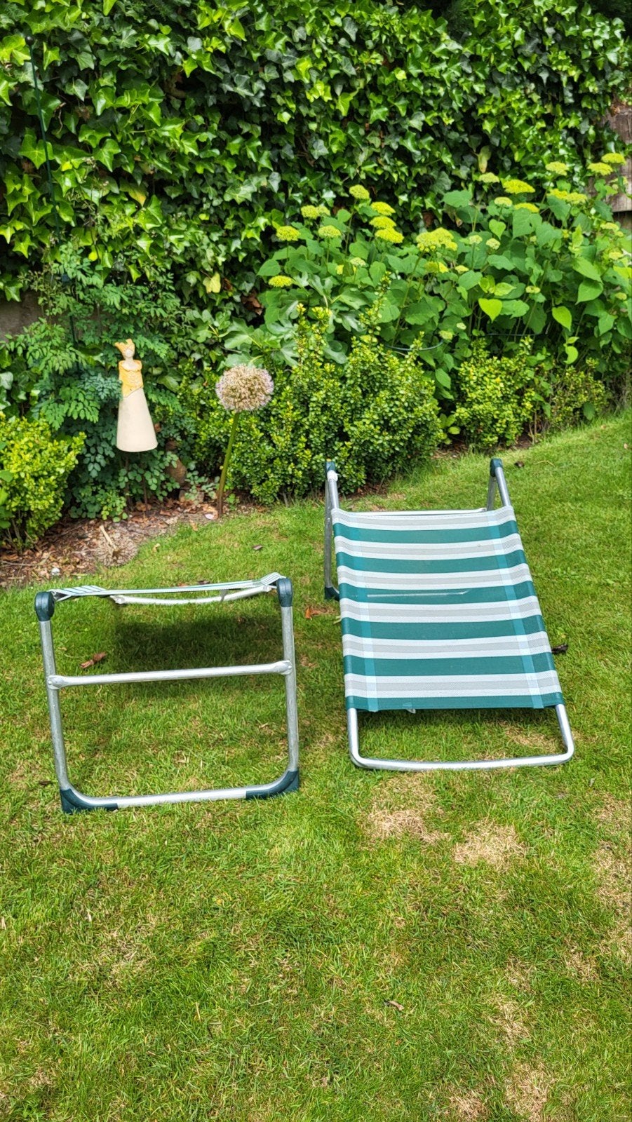 Crespo voetenbankje - ideaal voor camping of tuin, Ophalen of Verzenden, Gebruikt, Aluminium, Inklapbaar