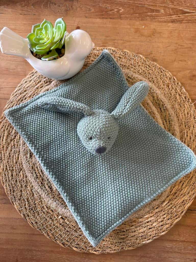 Knuffeldoekje konijn Prénatal - gebruikt maar goed, Kinderen en Baby's, Speelgoed | Knuffels en Pluche, Groen, Prénatal, Ophalen of Verzenden