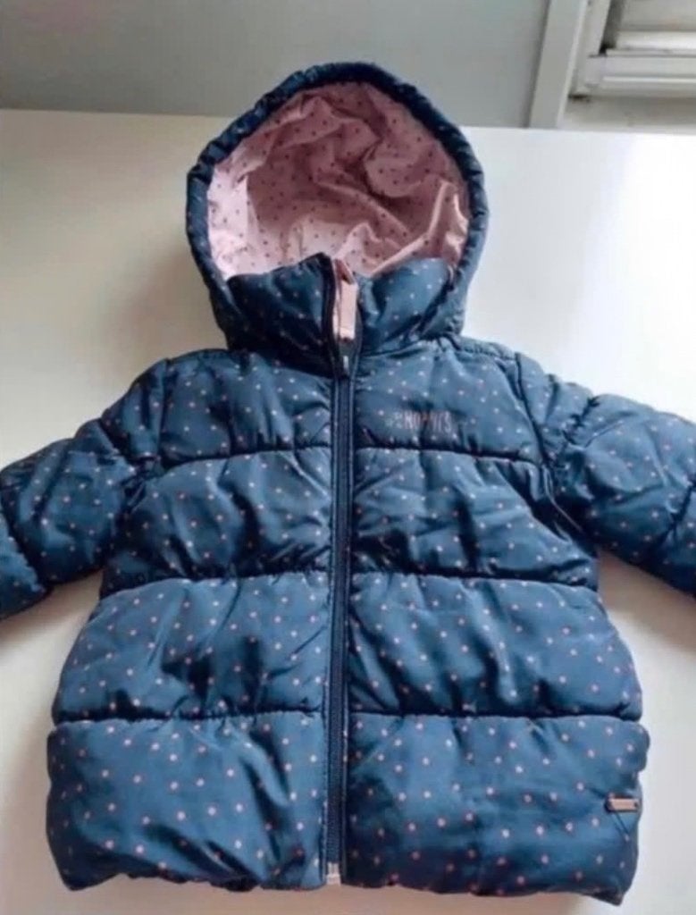 Noppies Jas Jasje Winterjasje Winterjas Blauw Roze maat 92, Meisje, Ophalen of Verzenden, Zo goed als nieuw, Noppies