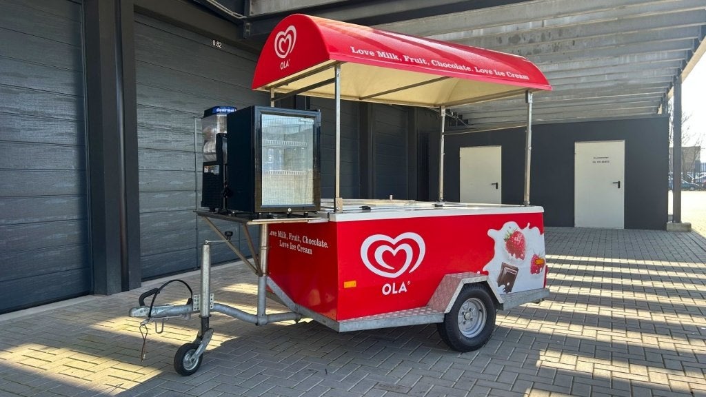 OLA ijskar aanhangwagen, Ophalen, IJs