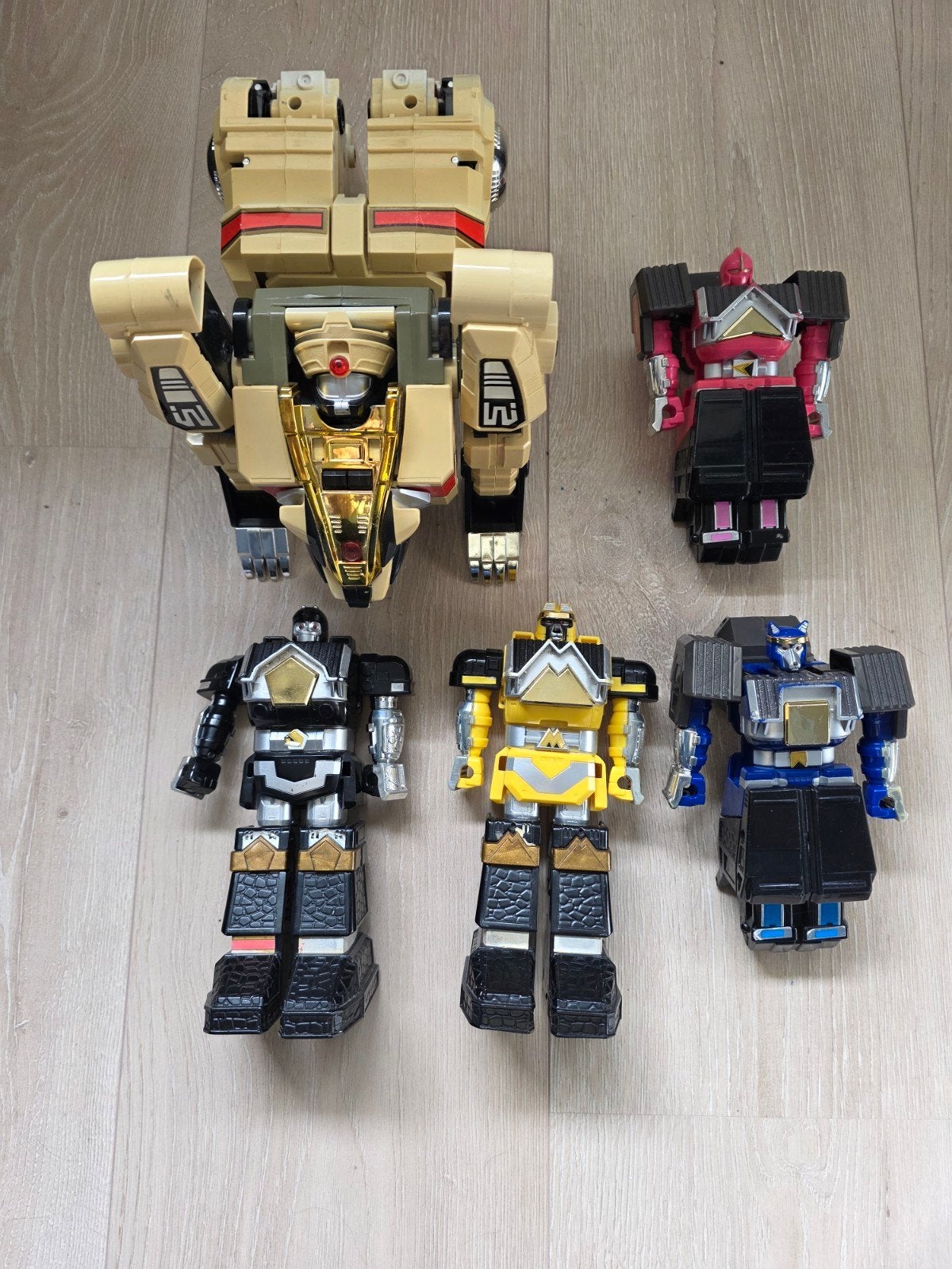 5 Power Rangers figuren (Bandai jaren 90), Ophalen of Verzenden, Gebruikt