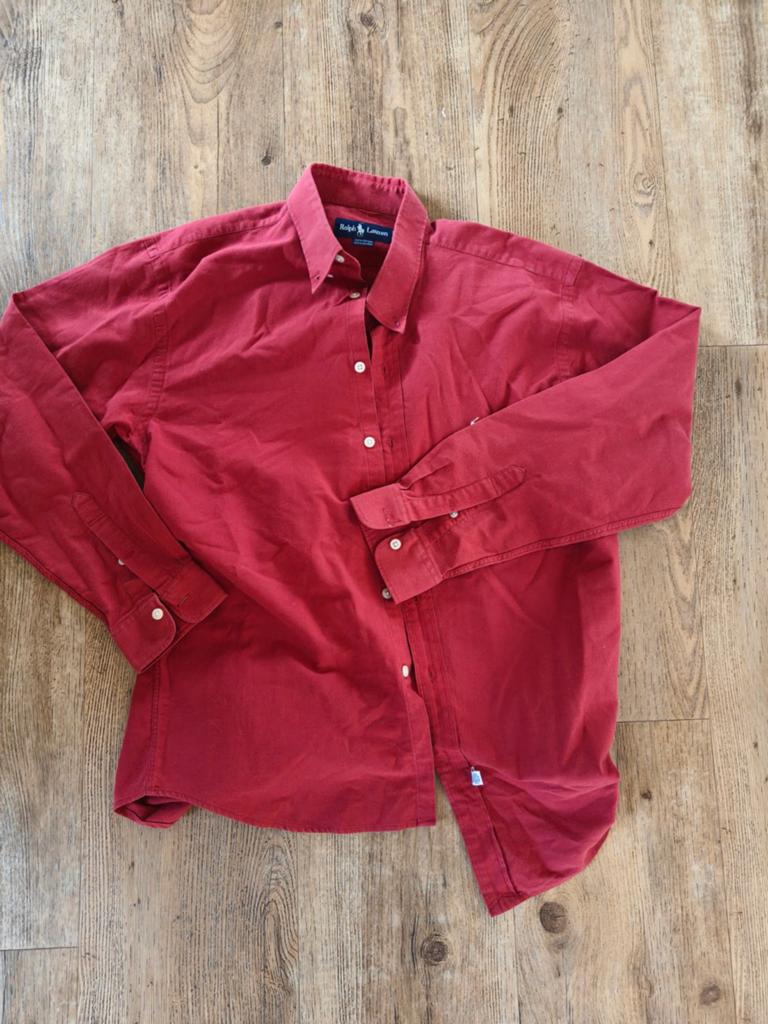 Ralph Lauren overhemd rood bruin  - Maat l, Kleding | Heren, Overhemden, Ralph Lauren, Gedragen, Rood, Halswijdte 39/40 (M)