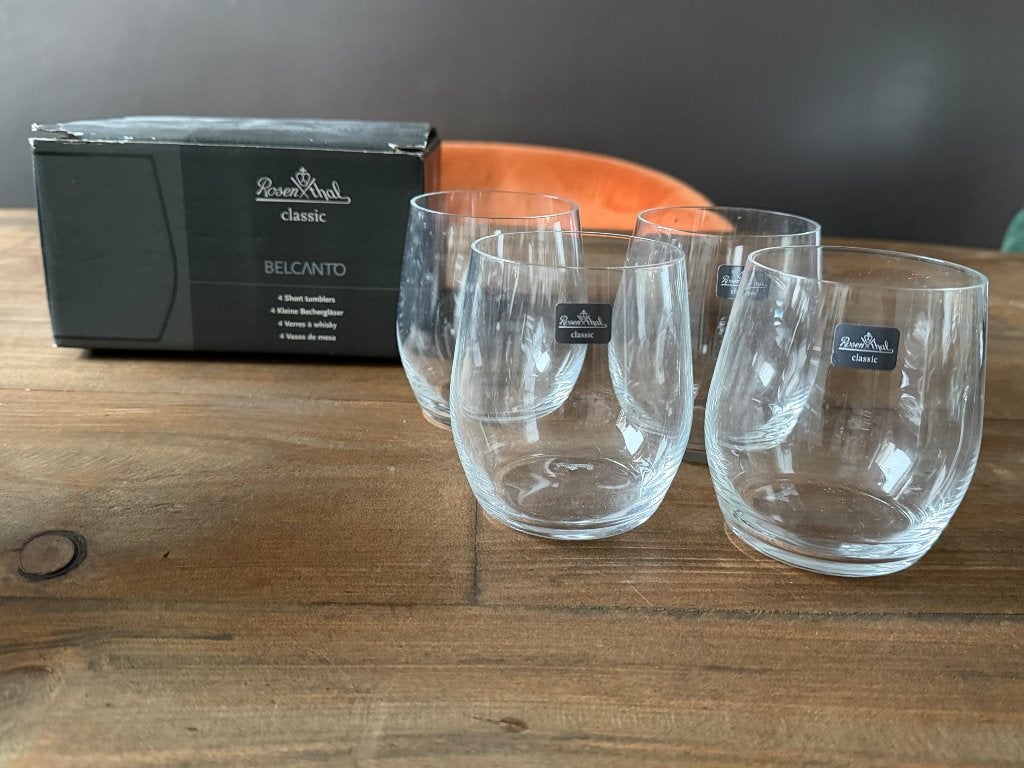 Rosenthal Belcanto classic short  tumbler - 4 stuks, Ophalen of Verzenden, Nieuw, Overige typen