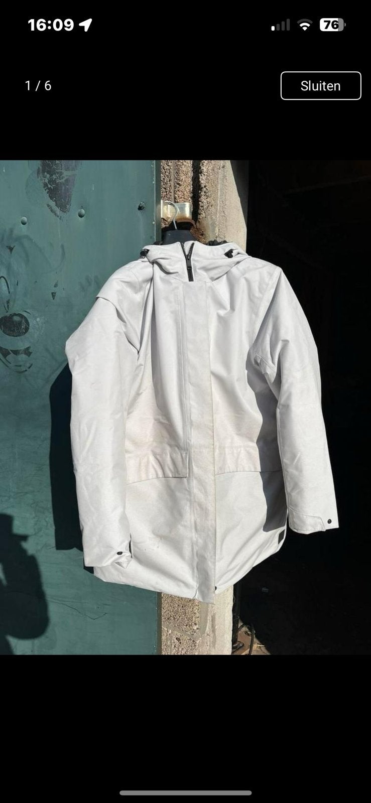 Jack wolfskin jas winterjas xl lichtgrijs, Ophalen of Verzenden, Zo goed als nieuw, Maat 46/48 (XL) of groter, Grijs