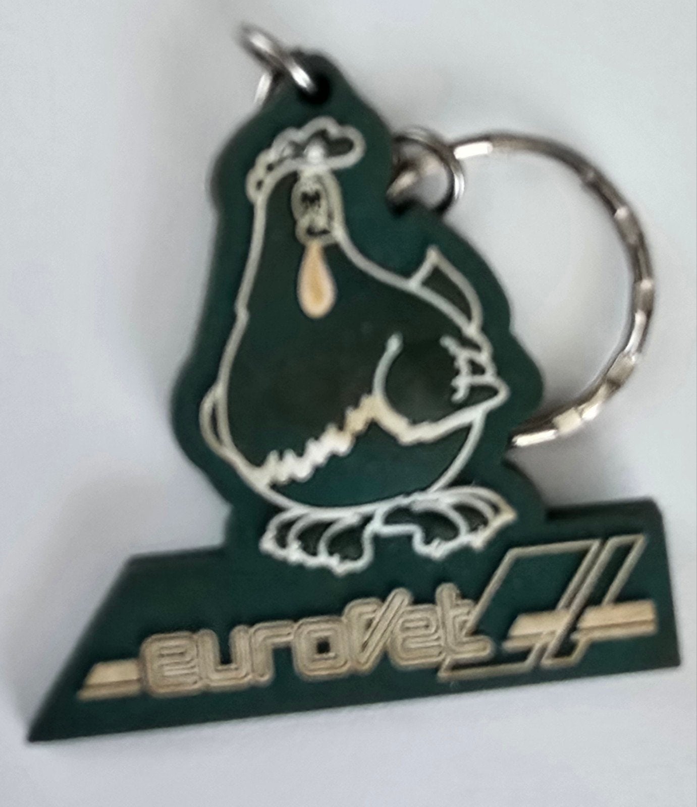 Sleutelhanger Eurovet met kip design, Ophalen of Verzenden, Gebruikt, Dier of Natuur