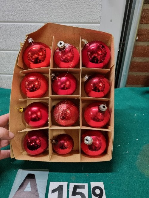 kerstballen rood retro, Ophalen of Verzenden, 'T Olde Gre-j, Info@toldegrej.nl, Endepoelstraat 20f Didam
