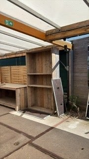 steiger houten kast, Ophalen, Gebruikt