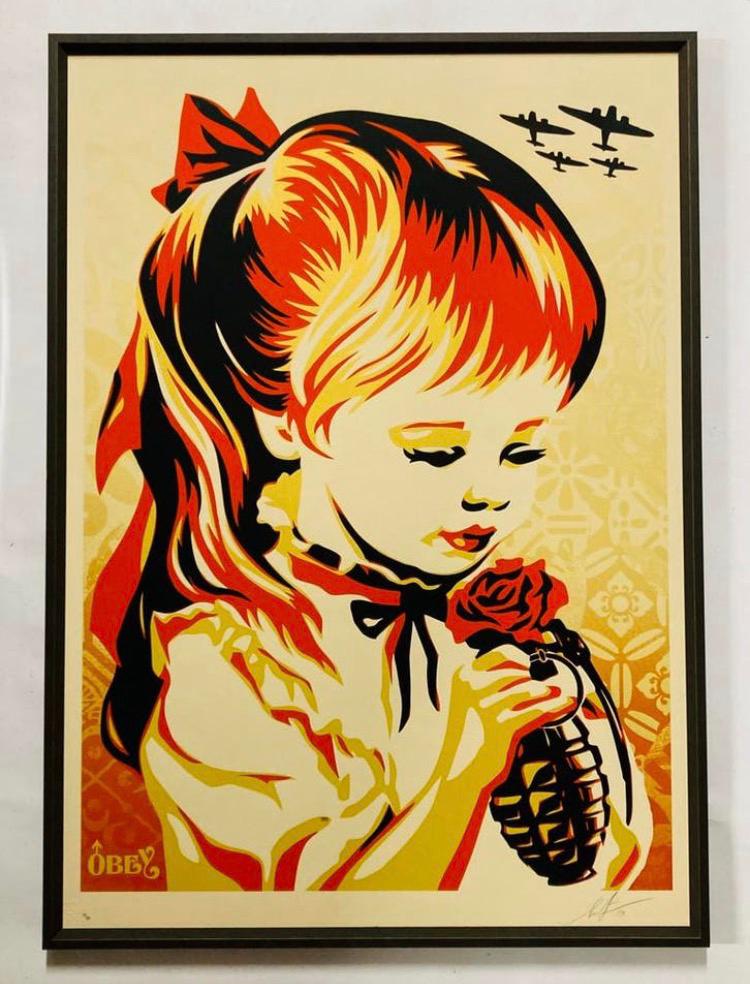 Shepard Fairey : Grootformaat zeefdruk., Antiek en Kunst, Kunst | Litho's en Zeefdrukken, Ophalen of Verzenden