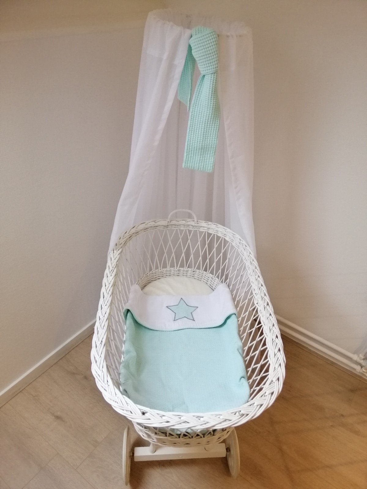 Verrijdbare wieg met extra's, Kinderen en Baby's, Babywiegjes en Ledikanten, Ophalen of Verzenden, Zo goed als nieuw, Wieg