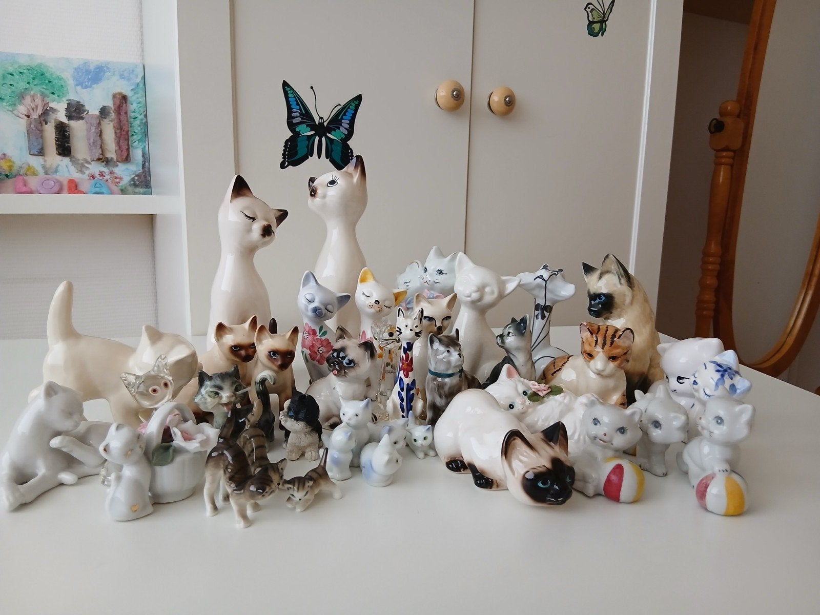 Verzameling sierkatjes, inclusief Swarovski katje, Ophalen, Gebruikt, Figuurtje