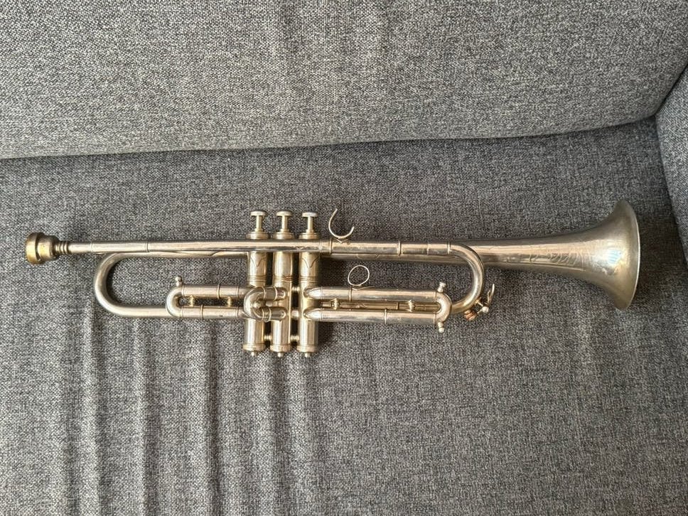 Vintage Dolnet Mastertone Deluxe C Bb-trompet, Muziek en Instrumenten, Blaasinstrumenten | Trompetten, Ophalen of Verzenden, Zo goed als nieuw