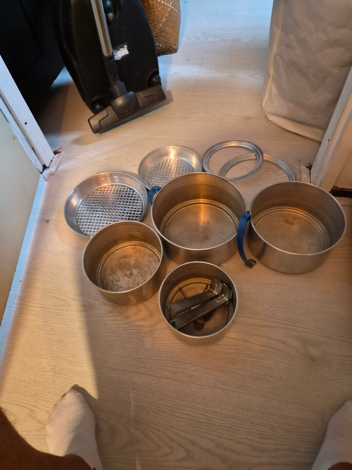 Vintage aluminium kampeer kookset - 6-delig, Ophalen of Verzenden, Gebruikt