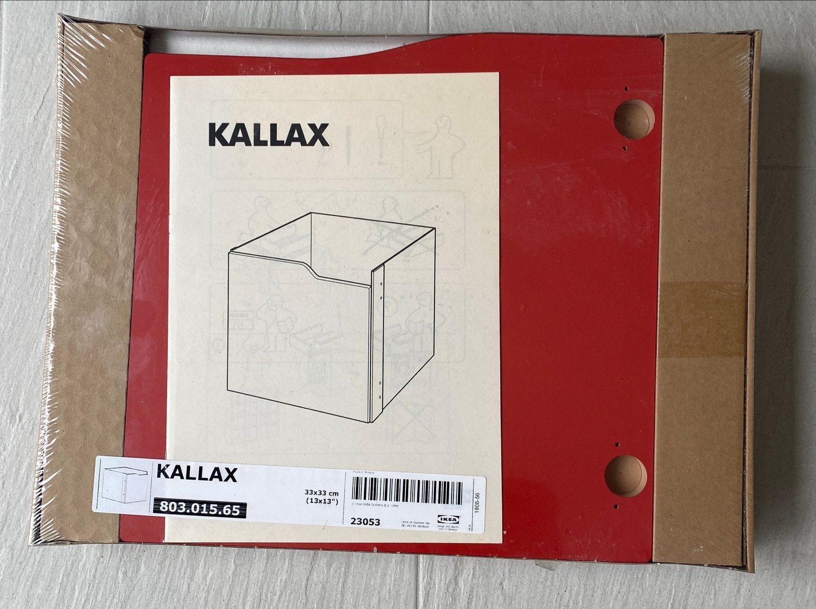 Twee stuks IKEA KALLAX inzet met deur, rood, nieuw in verpak, Ophalen, Nieuw