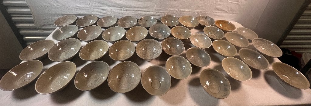 Chinees Song Celadon lage & hoge kommen (38 stuks), Antiek en Kunst, Antiek | Porselein, Ophalen