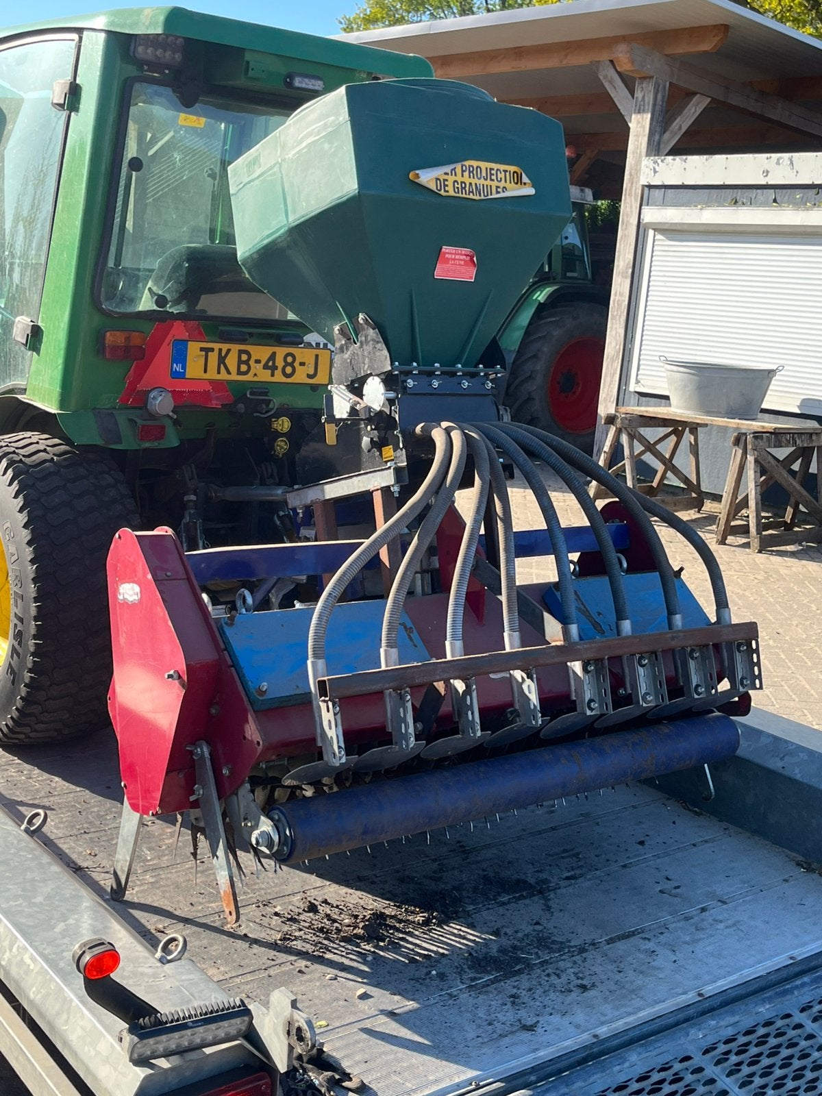 Te koop beluchtingsmachine en of doorzaaimachine, Zakelijke goederen, Agrarisch | Werktuigen, Ophalen, Weidebouw
