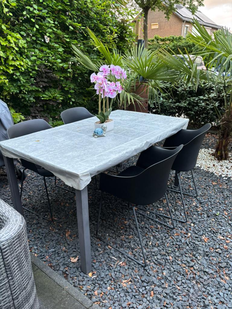Tuintafel met stoelen, Ophalen, Gebruikt, Rechthoekig