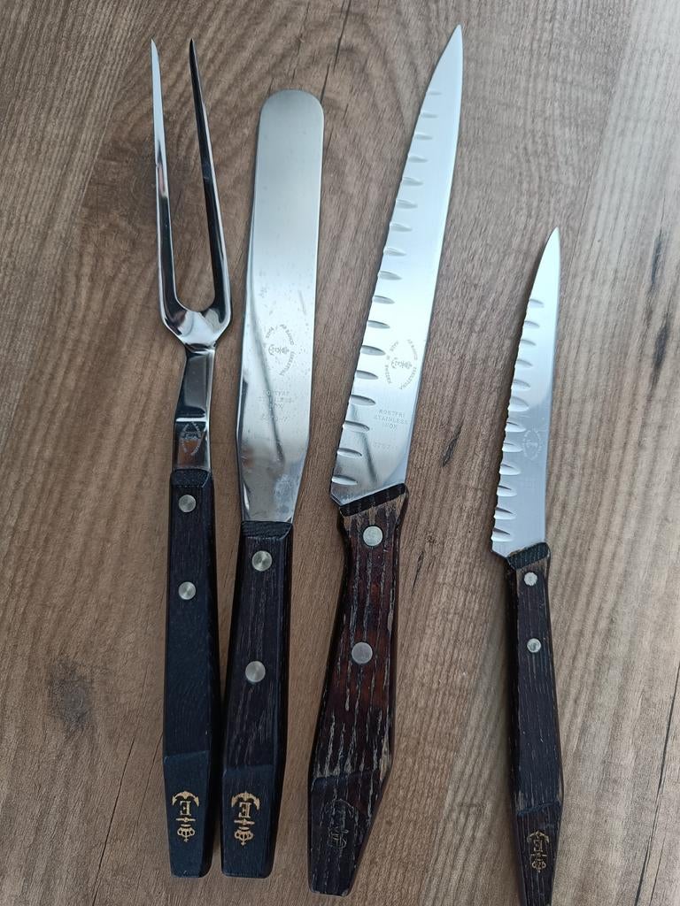 Bahco 4-delige messenset, Ophalen of Verzenden, Rvs of Chroom