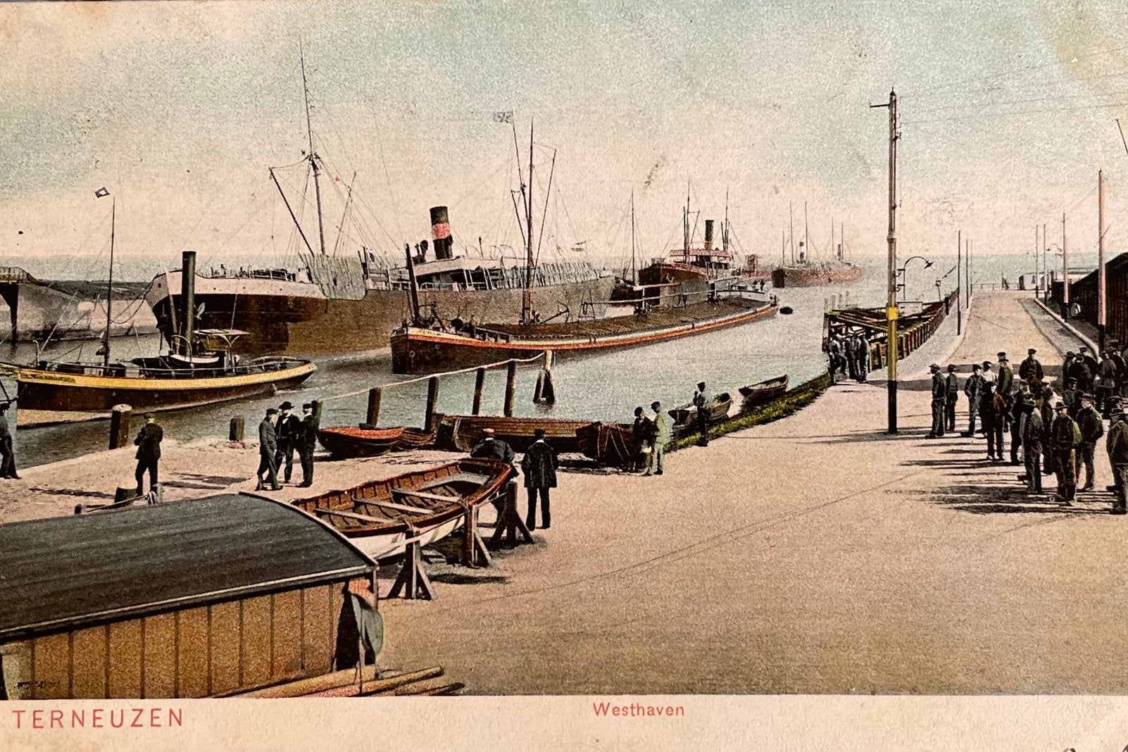 Oude kaart Terneuzen Afgestempeld Oud Beijerland, Verzamelen, Ophalen of Verzenden, Voor 1920, Zeeland