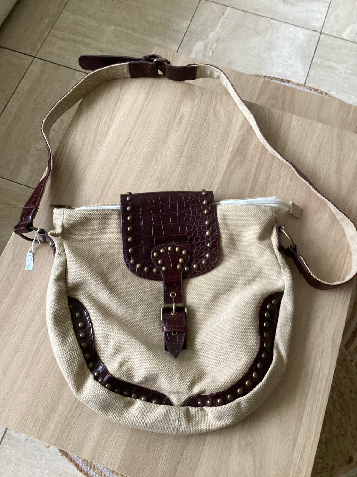 Shopper boho stijl, Ophalen of Verzenden, Zo goed als nieuw, Beige, Shopper