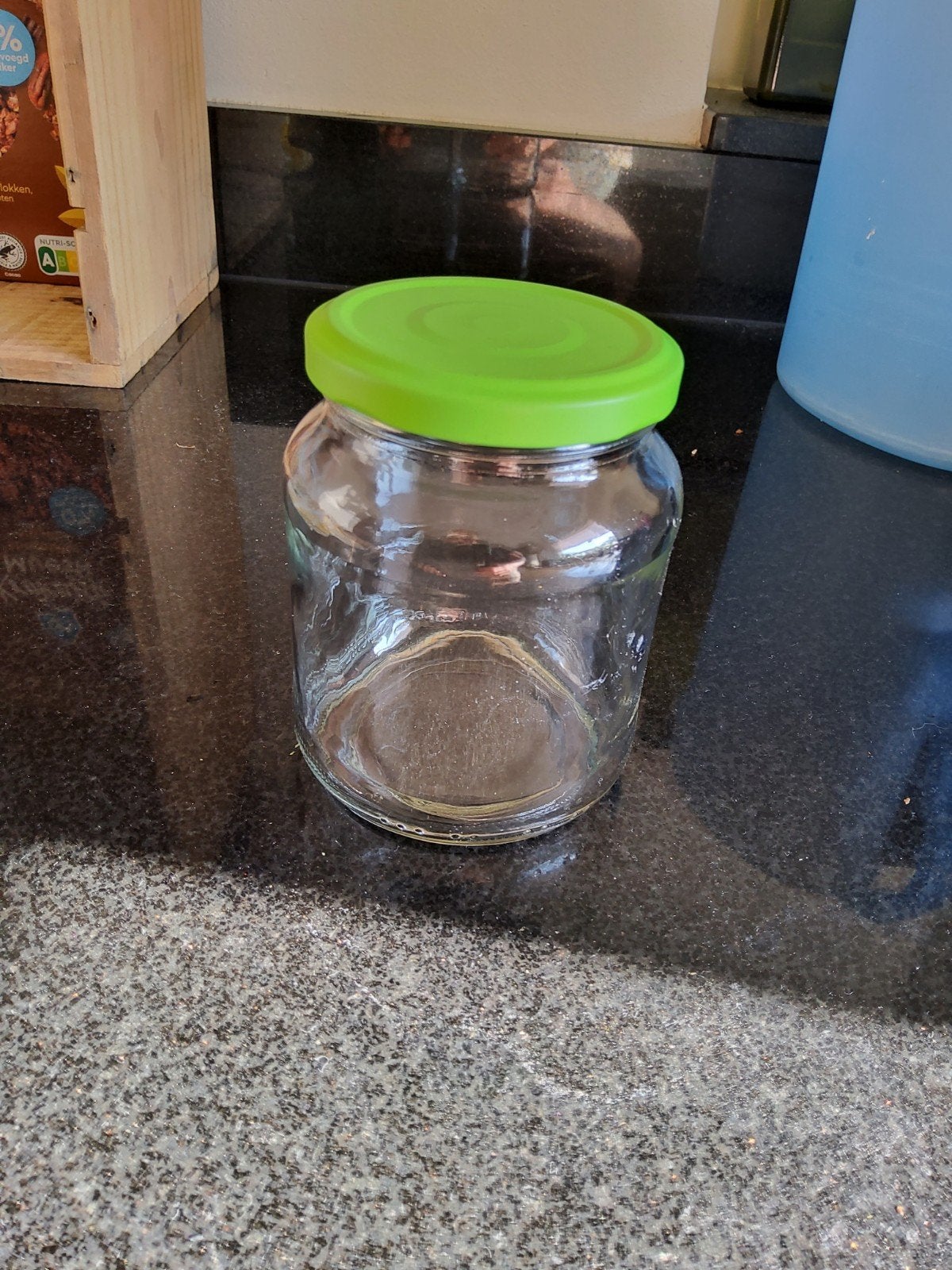 15x glazen pot groene deksel, Ophalen