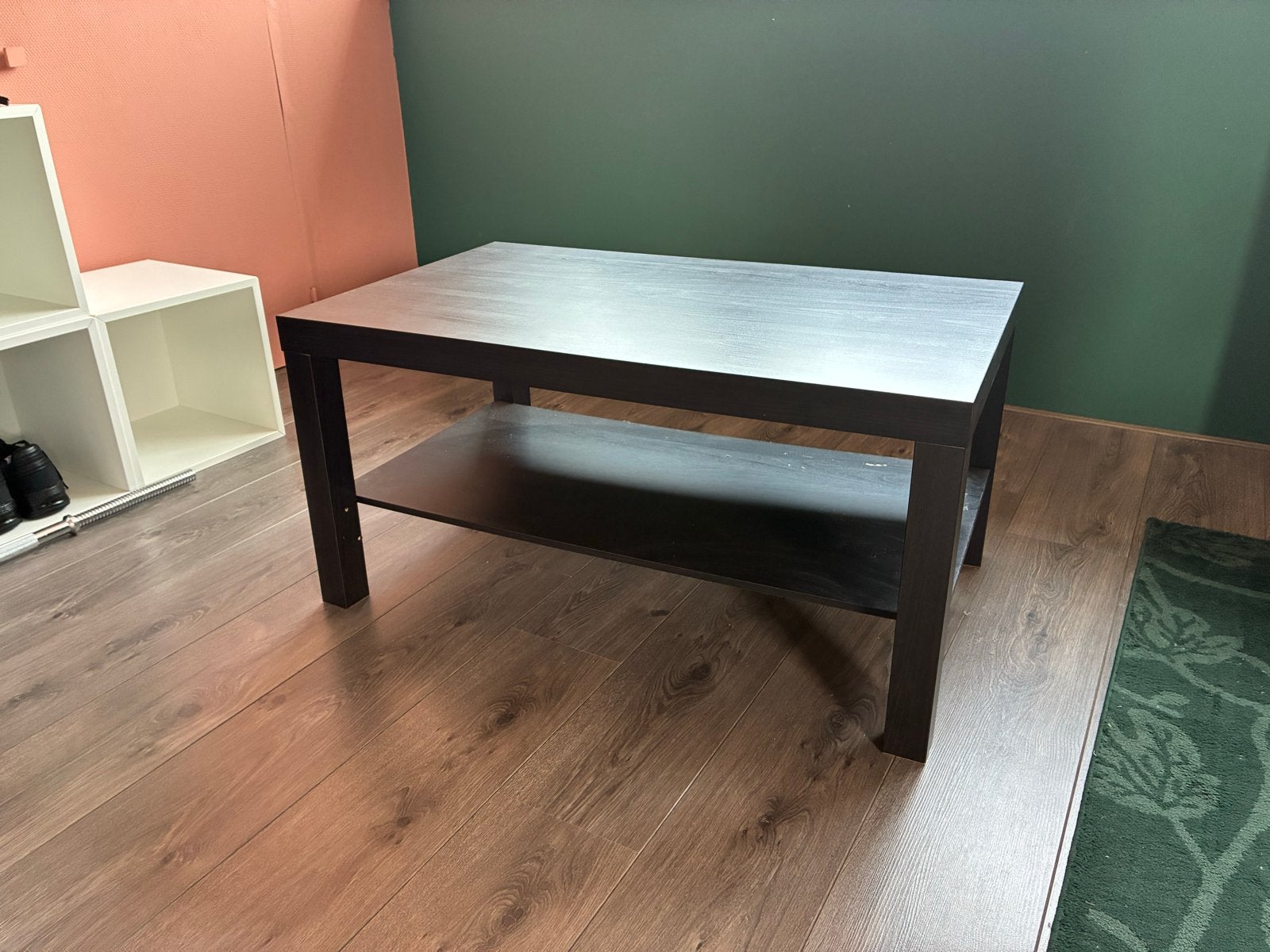 Salontafel zwart met opbergplank, Huis en Inrichting, Ophalen, Gebruikt, 50 tot 100 cm, Rechthoekig